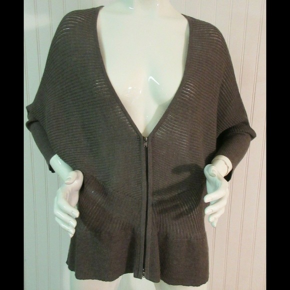 Eileen Fisher Sweaters - Eileen Fisher gray wool crepe zip cardigan XL